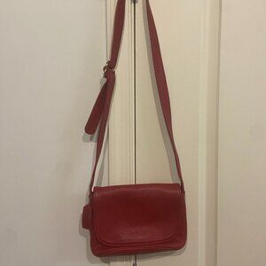 Red Vintage Coach Crossbody Bag
